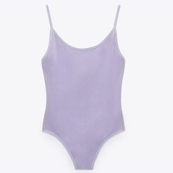 NWT ZARA Limitless Contour Collection Lilac SuperSoft Bodysuit Sz M-L - Picture 1 of 7